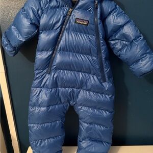 Patagonia Infant Blue Puffer Snowsuit